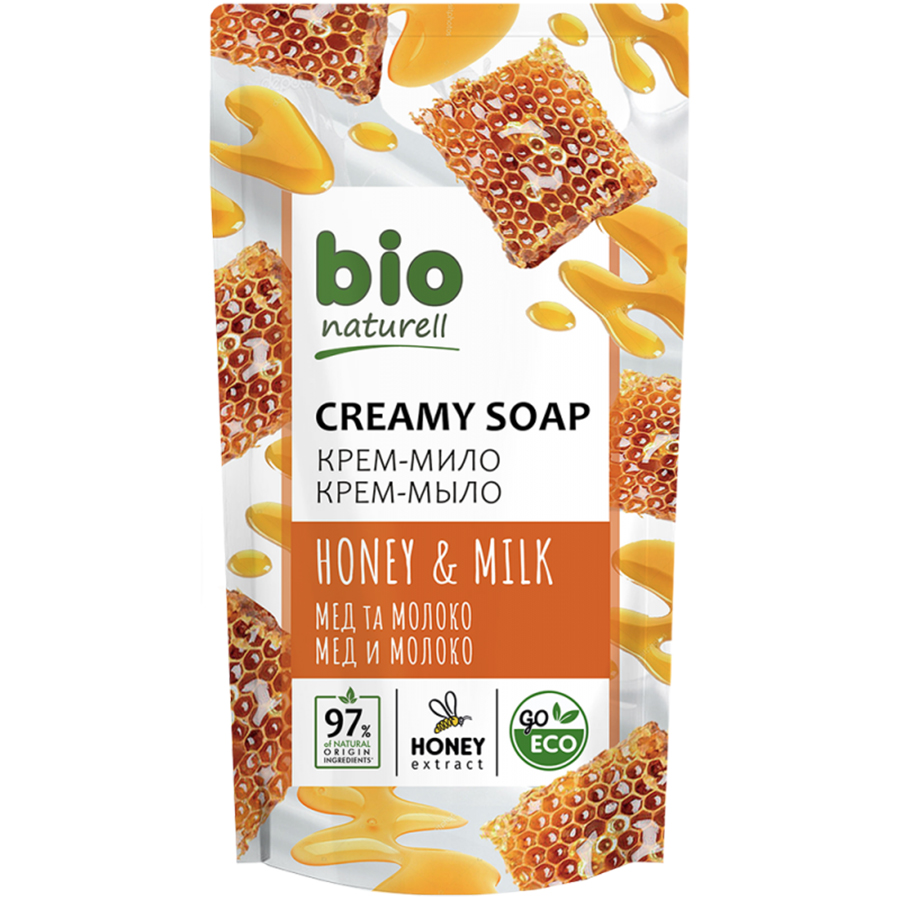 Organic Liquid Soap – Natural Honey & Milk – (Refill)