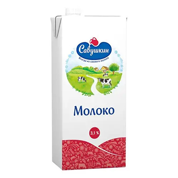 Savushkin Milk Ultra Past. 3.1% Ll